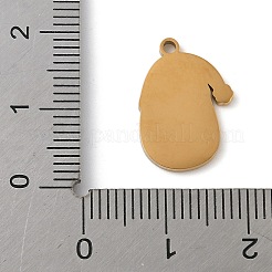 Pendentifs en acier inoxydable émaillé 304 à thème de Noël&nbsp;LS-STAS-K312-04B-G