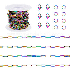 DIY 304 Edelstahl Büroklammer Ketten Armbänder/Halsketten Herstellung Kits&nbsp;DIY-TA0012-49