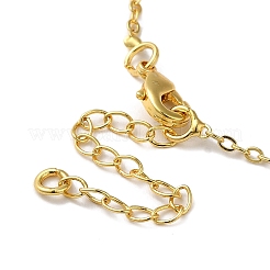 Collier pendentif croissant de lune en laiton doré avec strass&nbsp;NJEW-Z015-01B-G