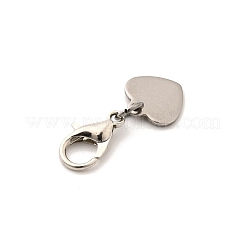 Pendentifs décoratifs en acier inoxydable en forme de cœur 201&nbsp;HJEW-JM03571