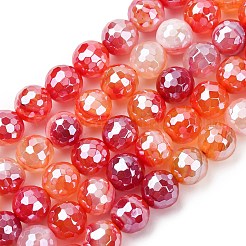 Brins de perles d'agate à bandes naturelles&nbsp;G-B191-A01-8mm