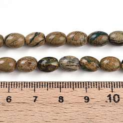 Fili di perline di pietra naturale verdite&nbsp;G-N346-02B-06