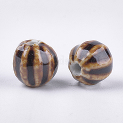 Perles en porcelaine manuelles&nbsp;X-PORC-S498-24D