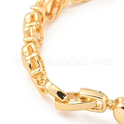 Bracelets à maillons en laiton doré avec micro pavé de zircone cubique&nbsp;BJEW-P314-A09-G