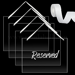 Decoraciones colgantes con letreros en blanco de acrílico rectangulares&nbsp;DIY-GA0006-38