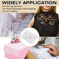 Tejido de encaje de poliamida&nbsp;DIY-WH0816-579A