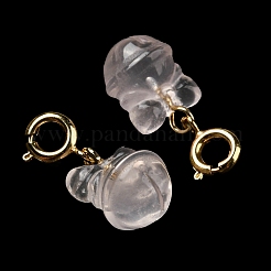 Decorazioni di ciondolo al quarzo rosa naturale&nbsp;G-R489-06G