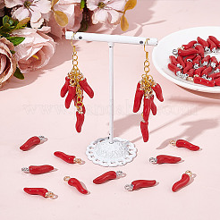60 pendentif en alliage émaillé rouge 2 couleurs&nbsp;FIND-GA0006-64