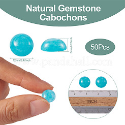 Natürliche weiße Jade Cabochons&nbsp;G-R416-12mm-07