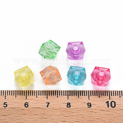 Perles en acrylique transparente&nbsp;TACR-Q259-10mm-V-01