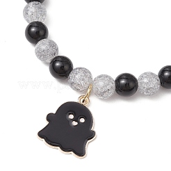 2 Stück Halloween-Charm-Armbänder aus Emaille&nbsp;BJEW-JB12106