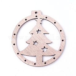Ungefärbtes Holz große Anhänger&nbsp;WOOD-F007-01