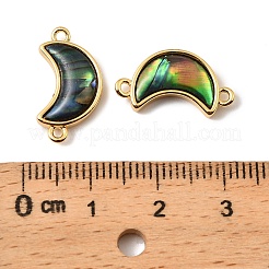 Natürliche Paua-Muschel Halbmond-Verbindungsanhänger&nbsp;KK-G538-43G