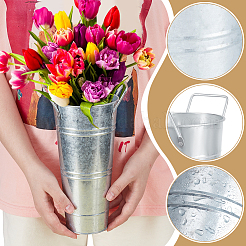 Vase à fleurs en fer galvanisé&nbsp;DIY-WH0899-461B