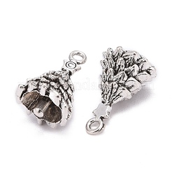 Pendentifs en alliage de style tibétain&nbsp;TIBEP-GC101-AS-NR