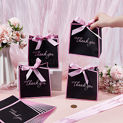 10 Stück Dankeschön-Geschenkverpackungsbox aus Papier mit Schleife&nbsp;CON-WH0112-065A