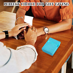 12 set di scatole regalo per gioielli in carta stampata con fiocco&nbsp;CBOX-TA0001-14E