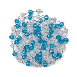 Glas-Rondellperlenketten für die Herstellung von Armbändern&nbsp;AJEW-OC0001-73