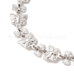 Armbänder aus Messing mit Schmetterlingsgliedern für Damen&nbsp;BJEW-JB13509