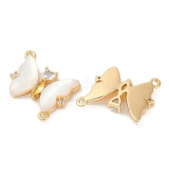 Pendentifs avec zircon cubiques à micro-pavés en laiton&nbsp;KK-U043-31G-01