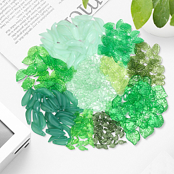 350pcs 10 Arten transparente Acrylanhänger&nbsp;OACR-PA0001-23