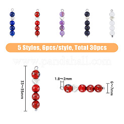 6 Set 5 Stile natürliche gemischte Edelsteinanhänger&nbsp;FIND-FH0005-66