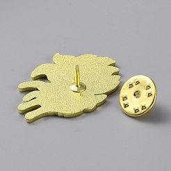 Épingles en émail animal&nbsp;JEWB-WH0039-03B-G