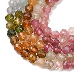 Fili di perline di tormalina multicolore naturale sfumata&nbsp;G-D110-A02-02