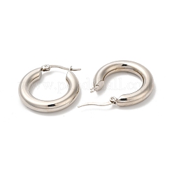 Orecchini a cerchio huggie in acciaio inossidabile 304 anti-ossidazione per donna&nbsp;EJEW-Q767-01C-P