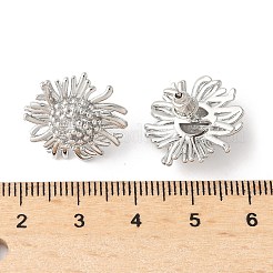 Blumenohrstecker aus Messing für Damen&nbsp;EJEW-M099-01P