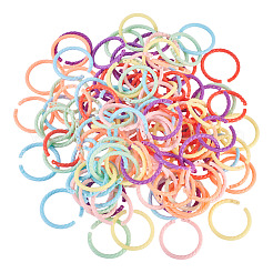 140 Stück 7 Farben Kunststoff gedrehte Loseblatt-Buchbinder-Klappringe&nbsp;FIND-TA0008-27