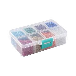 1 Kasten 12/0 Glas Glasperlen transparente Farben Regenbogen diy lose Spacer Mini Glas Glasperlen&nbsp;SEED-X0050-2mm-12