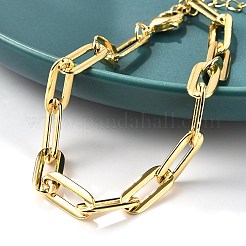 Messing-Büroklammer-Kettenarmbänder für Frauen und Männer&nbsp;BJEW-F494-03G