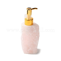 Bottiglie di quarzo rosa naturale grezzo con pompa a pressione&nbsp;G-B131-02B
