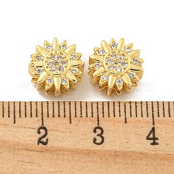 Messing Micro Pave klare kubische Zirkonoxid-Mehrstrangglieder&nbsp;KK-B096-15G