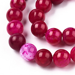 Chapelets de perle en agate naturelle teinte&nbsp;X-G-T109-8mm-05