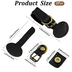 Fibbie a scatto per borse in pelle di mucca&nbsp;DIY-WH20081-138A