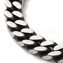 Bracelets à maillons cubains en acier inoxydable 304 pour femmes et hommes&nbsp;BJEW-Q341-15G-AS