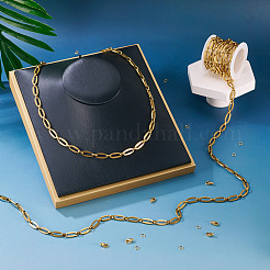DIY 304 Edelstahl ovale Gliederketten Halsketten/Armbänder Herstellungssets&nbsp;DIY-TA0012-75