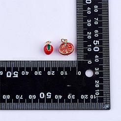 5 pezzo ciondolo ciondolo melograno ciondolo frutta smalto ciondolo frutta imitazione per gioielli portachiavi collana orecchino fare artigianato&nbsp;JX381A