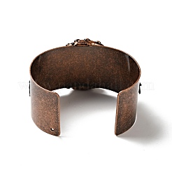 Natürlicher Rosenquarz & Achat Halbmond und Sonne offener Armreif&nbsp;G-D468-25R-01