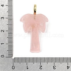 Colgantes tallados de cuarzo rosa natural&nbsp;X-G-C282-04B