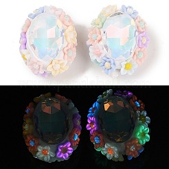 Handgefertigte leuchtende Polymer Clay Strassperlen&nbsp;CLAY-H003-05