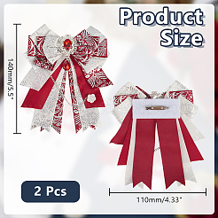 Spille in poliestere con fiocco&nbsp;JEWB-WH0030-73