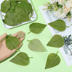 60 Stück künstliches Sonnenblumenblatt aus Kunststoff und Seidenstoff&nbsp;AJEW-SP0003-99