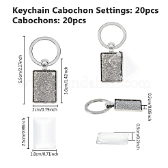 Llavero de aleación rectangular&nbsp;KEYC-DC00007