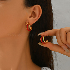 Boucles d'oreilles à tige en acier inoxydable en forme de triple C&nbsp;LH1344
