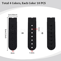 40 cinturino snapback in plastica bicolore con 4 fori&nbsp;FIND-PH0027-58