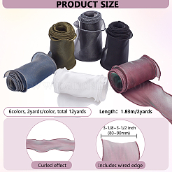12 Yards 6 Farben Polyester-Gazeband&nbsp;OCOR-PH0006-14