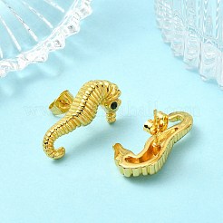 Ohrstecker aus 304 Edelstahl mit Mikropavé und klaren Zirkonia für Damen&nbsp;EJEW-B112-02G-01